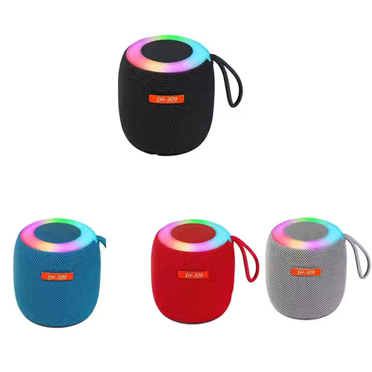 SH-309 Mini Wireless Bluetooth Speaker | Portable Outdoor Speaker | RGB Night Light | 5W Powerful Sound | BT 5.3 | Battery Powered | Random Colors