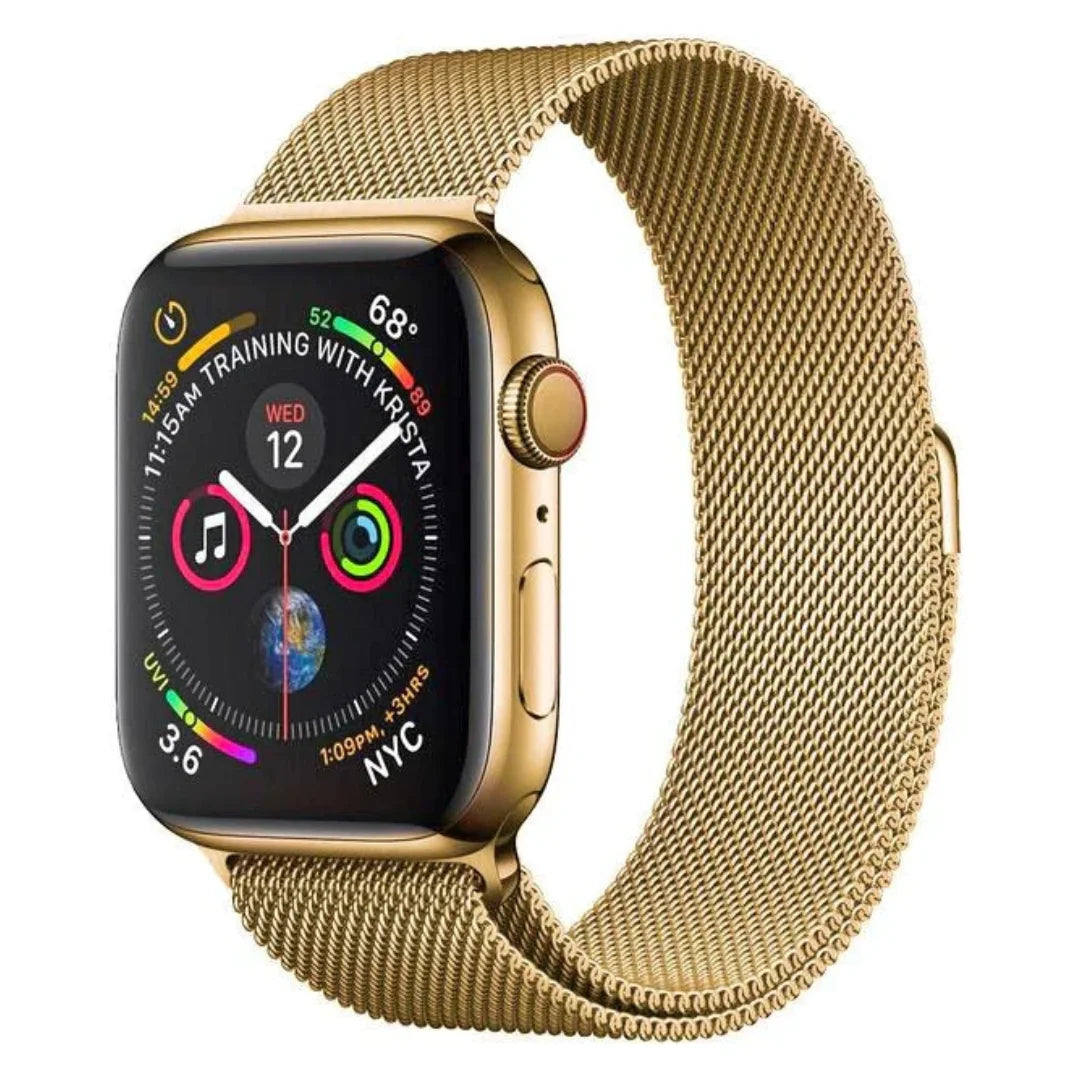 Gold | Apple Watch Milanese Magnetic Loop Strap | Stainless Steel Band  | 42mm / 44mm / 45mm